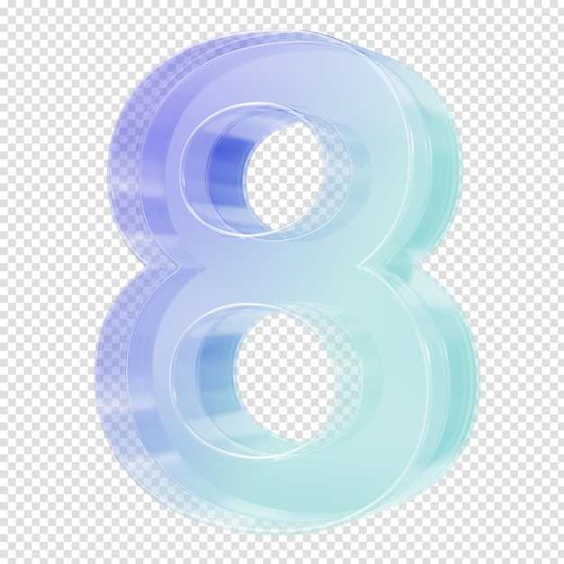 PSD number クラス 3d レンダリング