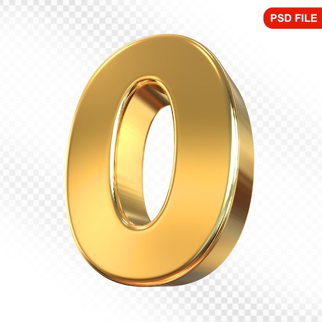 Number Gold 3D