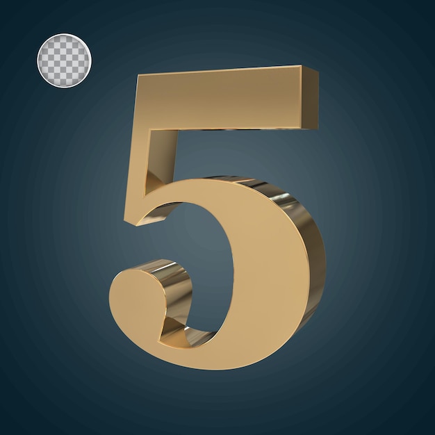 Number have background 3d5