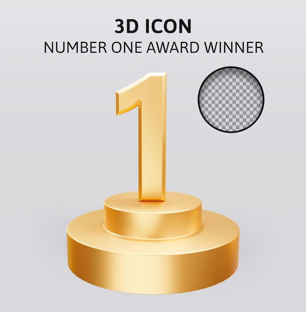 PSD number one award winner 3d rendering illustration