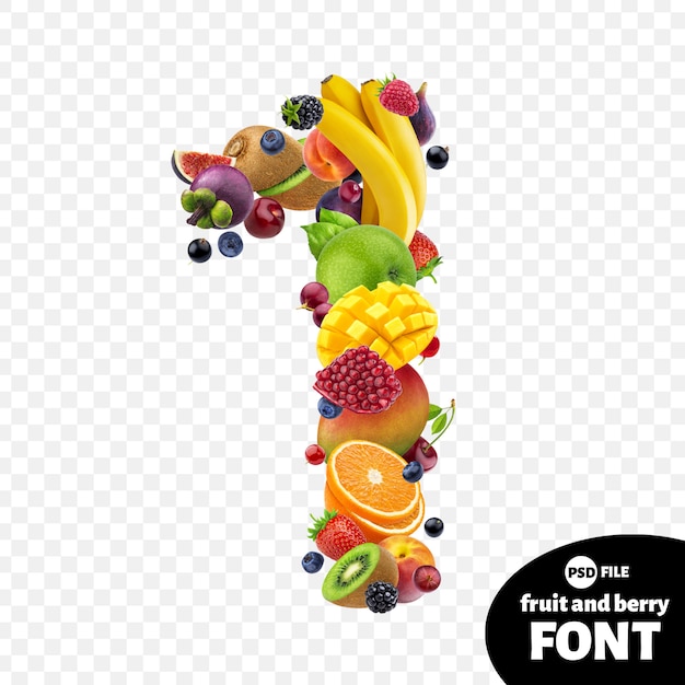 Number one made with fruits