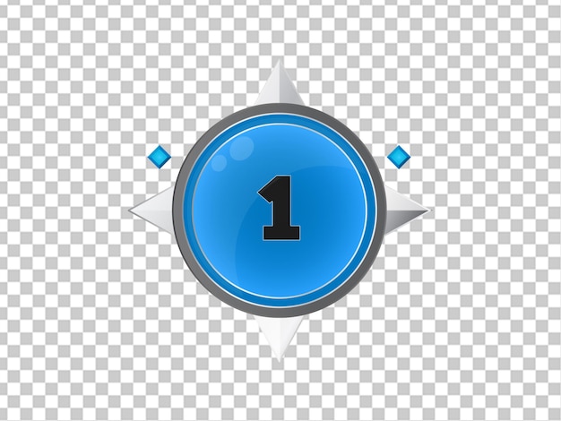 number one winner badge