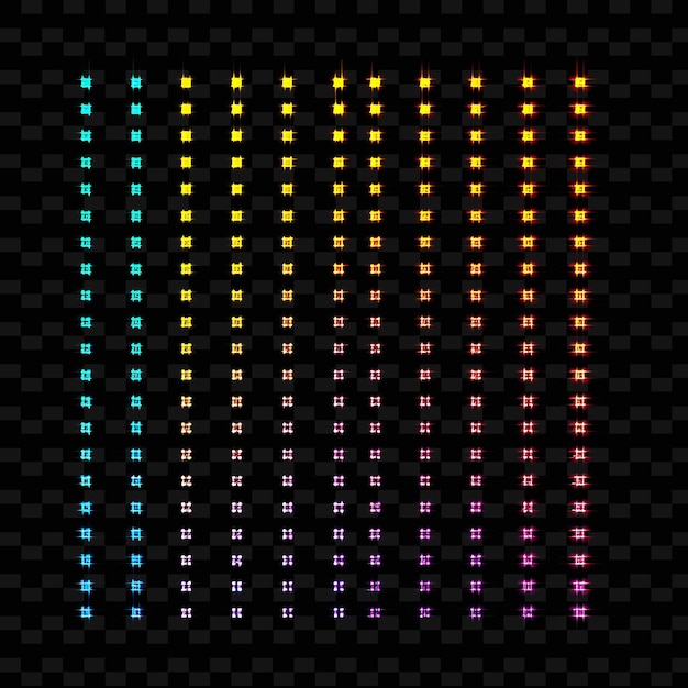 PSD the number of the rainbows on a black background