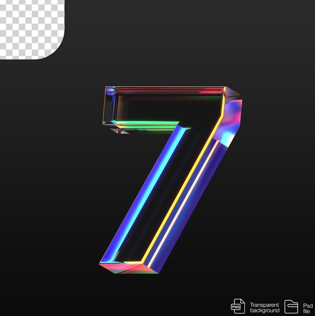 Number seven is transparent and in psd file