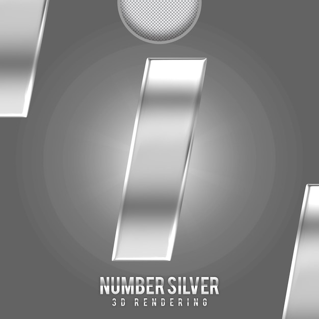 number silver 1 banner