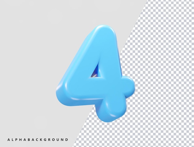 Number text effect illustration element
