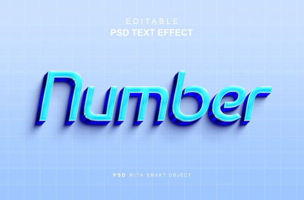 Number text effect