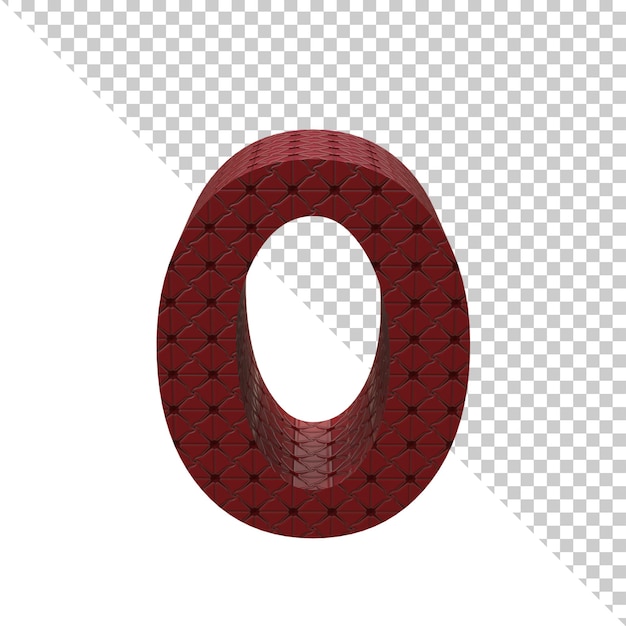 PSD number zero 3d rendering icon