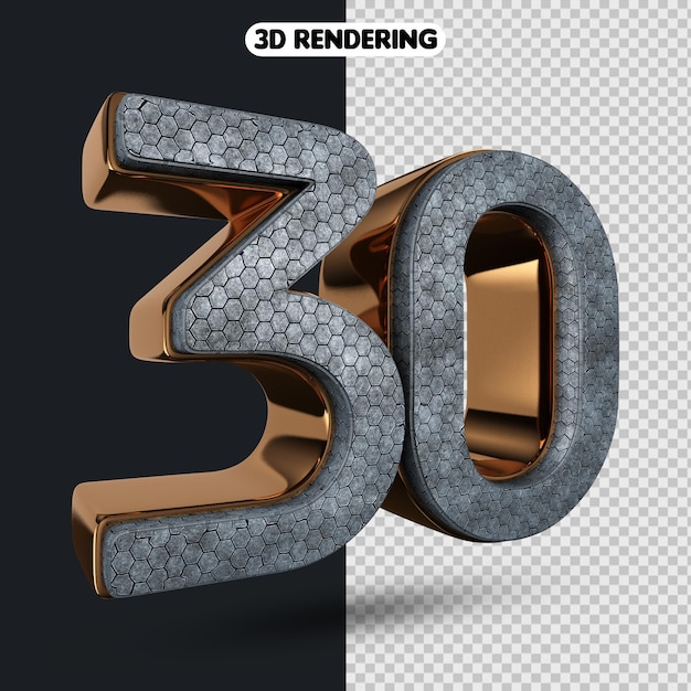 Numer 30 Rendering 3d