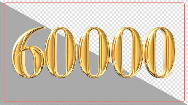 Numer 60000 Rendering 3D