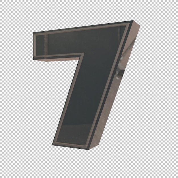 Numer 7 renderowania 3d