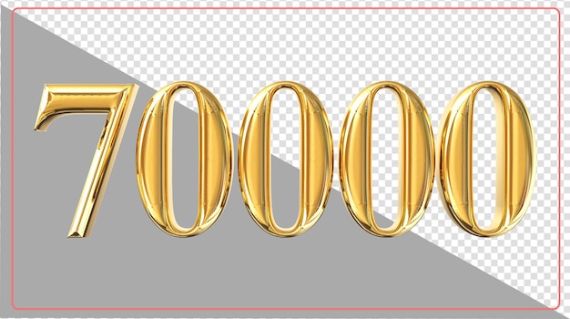 PSD numer 70000 rendering 3d