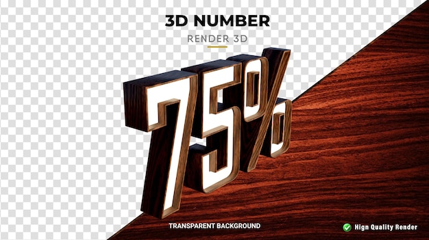 Numer 75 procent 3d tekstury drewna realistyczne renderowanie