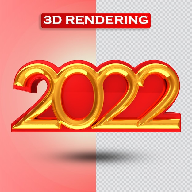 PSD numer tekstu 2022 renderowanie 3d