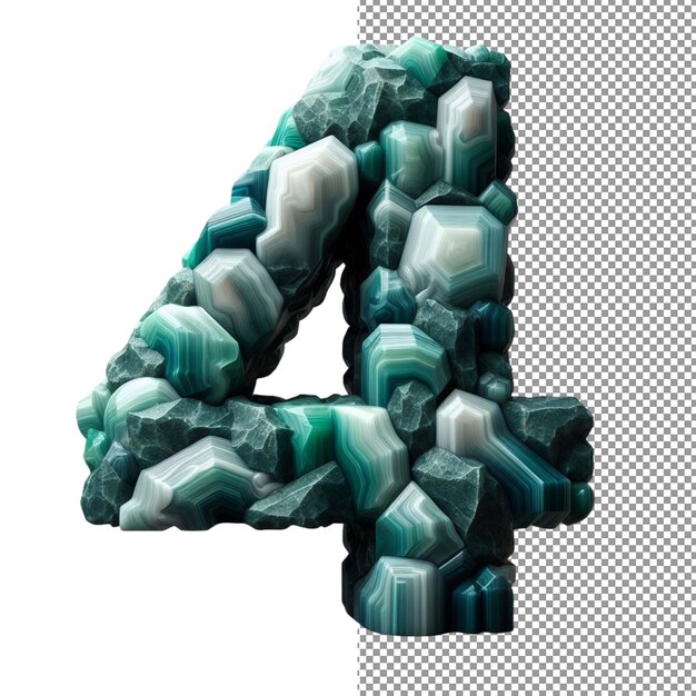 PSD numerieke afmetingen geïsoleerde 3d-getal op een helder png-doek