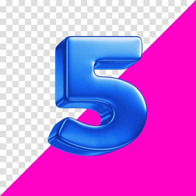 Numero 3D, które łączy je z różowym fundo