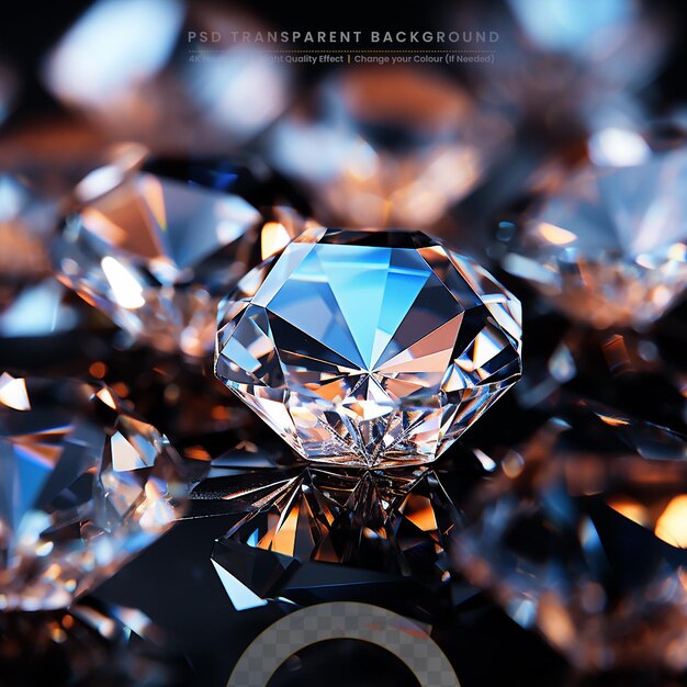 PSD 沢山のダイヤモンドが輝き豪華さと富を示すカラフルな表面