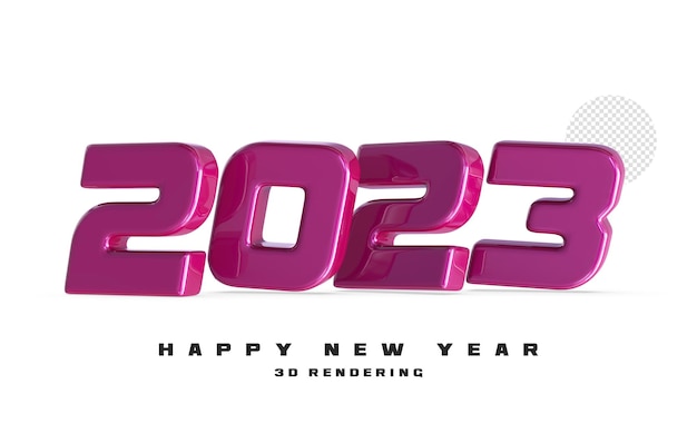 Nummer 2023 Nieuwjaar 3D Render