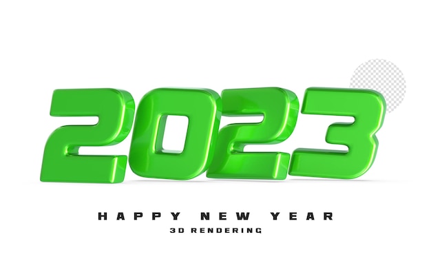 Nummer 2023 nieuwjaar 3d render