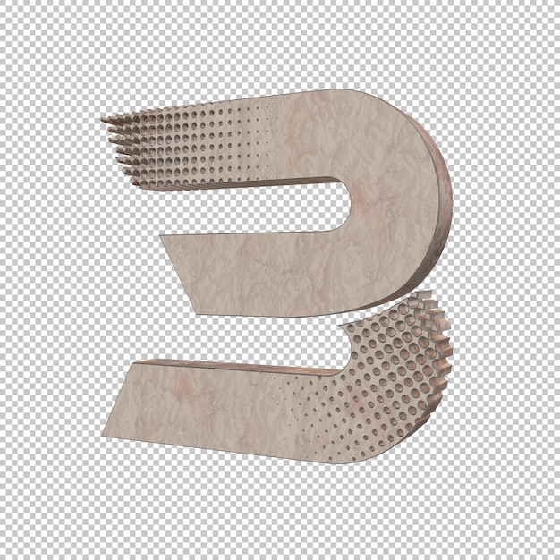 PSD nummer 3 3d render