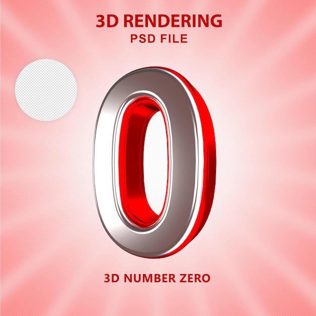 Nummer 3d-rendering