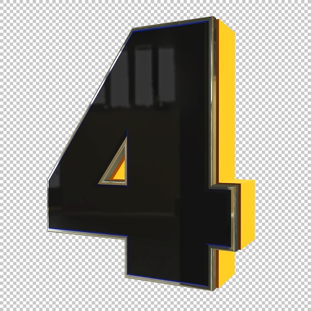 PSD nummer 4 3d render