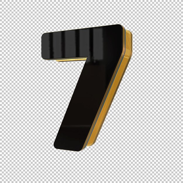 PSD nummer 7 3d render