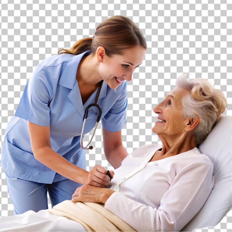 PSD a nurse provides emotional support and comforts a patient