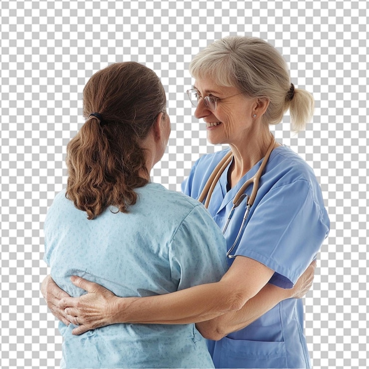 PSD a nurse provides emotional support and comforts a patient