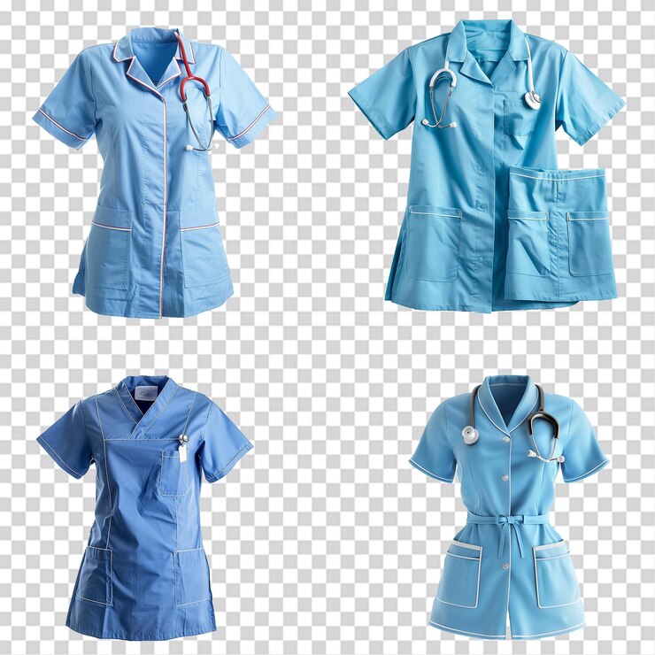 PSD nurse uniform png isolated on transparent background