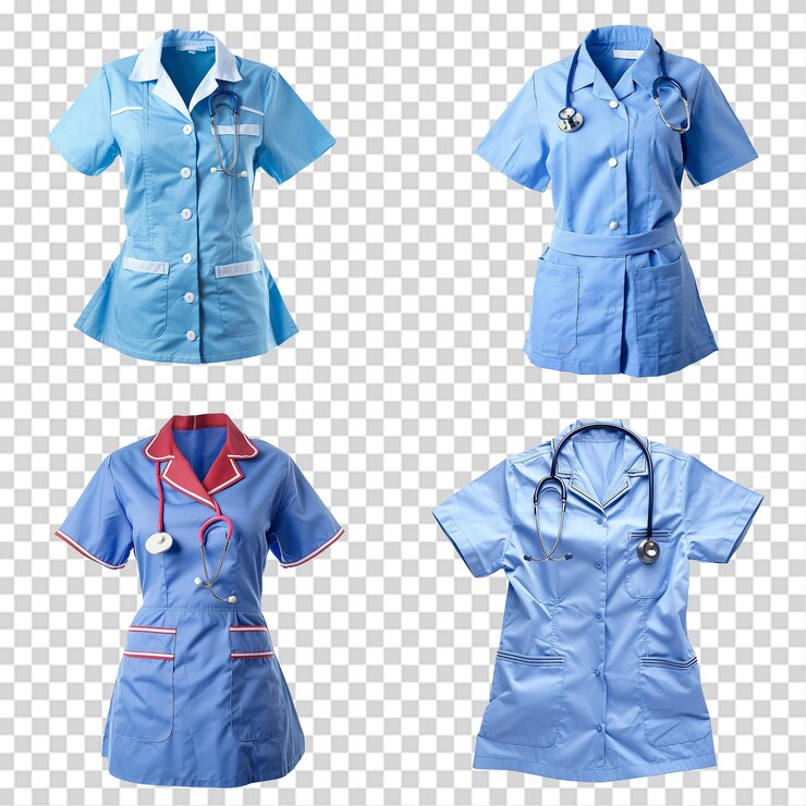 PSD nurse uniform png isolated on transparent background