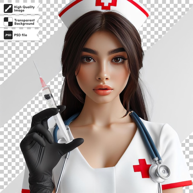 PSD a nurse with a red stethoscope on it