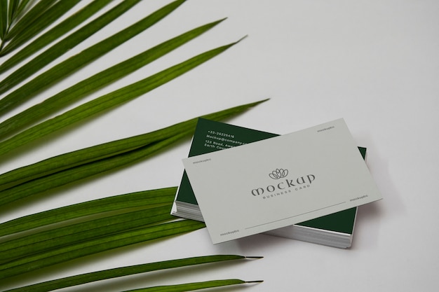 PSD nursery business card mockup