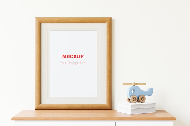 Nursery digital mockupnursery frame mockup frame mockup 3d illustration