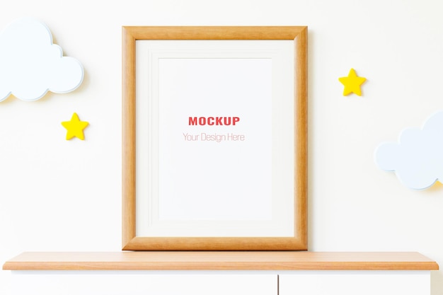 PSD nursery digital mockupnursery frame mockup frame mockup 3d rendering