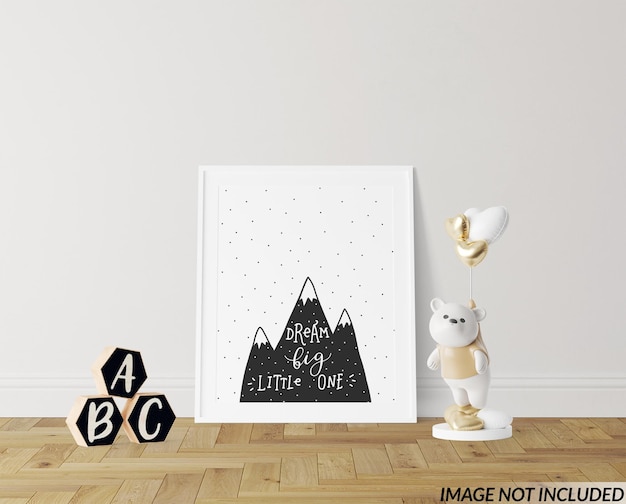 Nursery frame mockup kids mockup