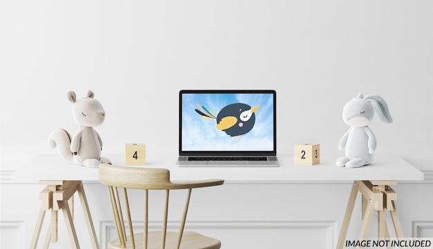 Nursery laptop mockup