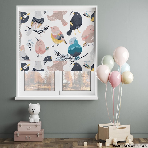 Nursery roma blinds mockup