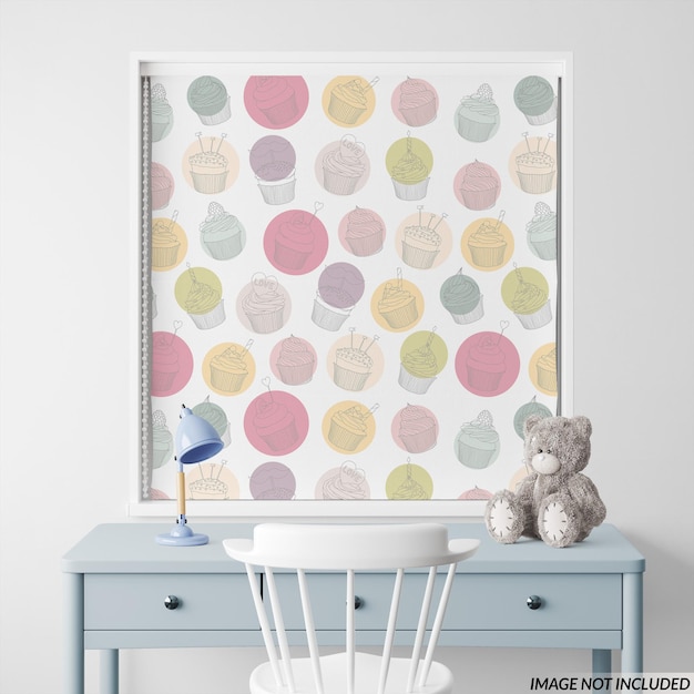 Nursery Roman Blinds Mockup