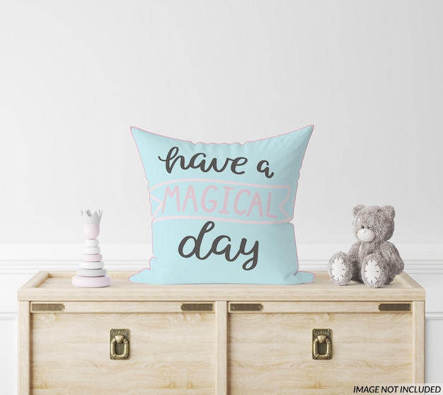 Nursery throw pillow mockup