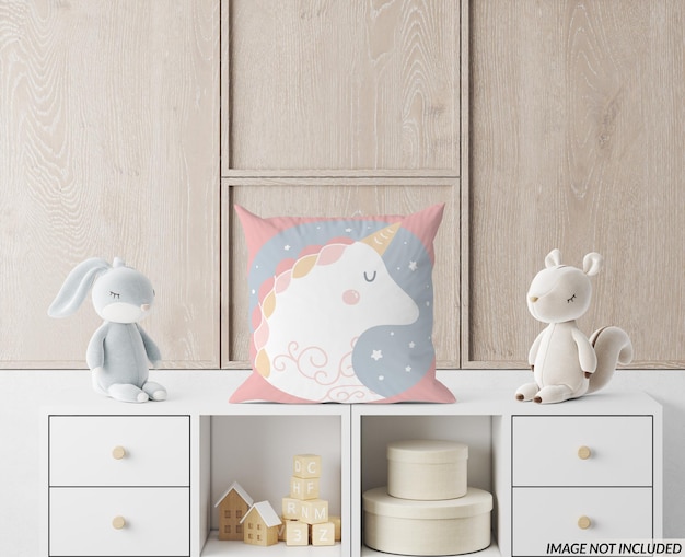 Nursery Throw Pillow Mockup