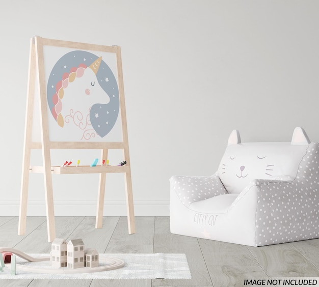 Nursery white board mockup