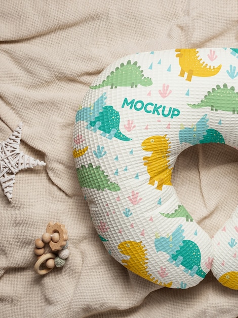 PSD nursing pillow mockup design