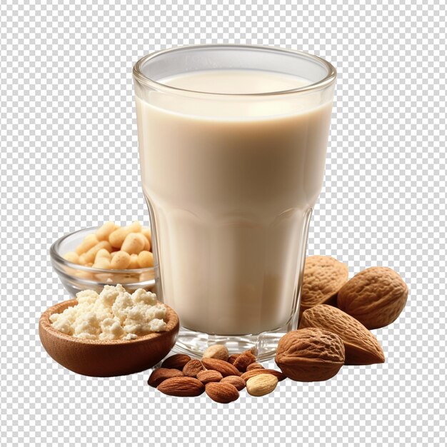 PSD nut milk isolated on white