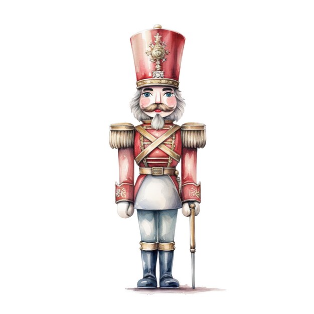 Nutcracker for christmas event watercolor style ai generated