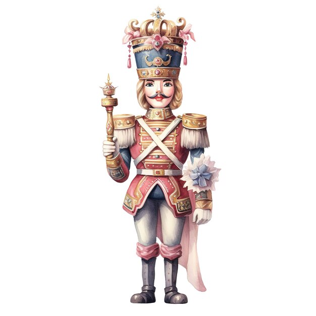 PSD nutcracker for christmas event watercolor style ai generated