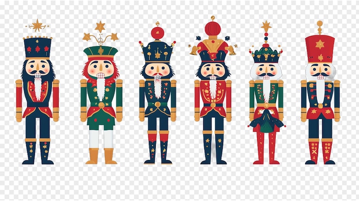PSD nutcracker illustration isolated on a transparent background