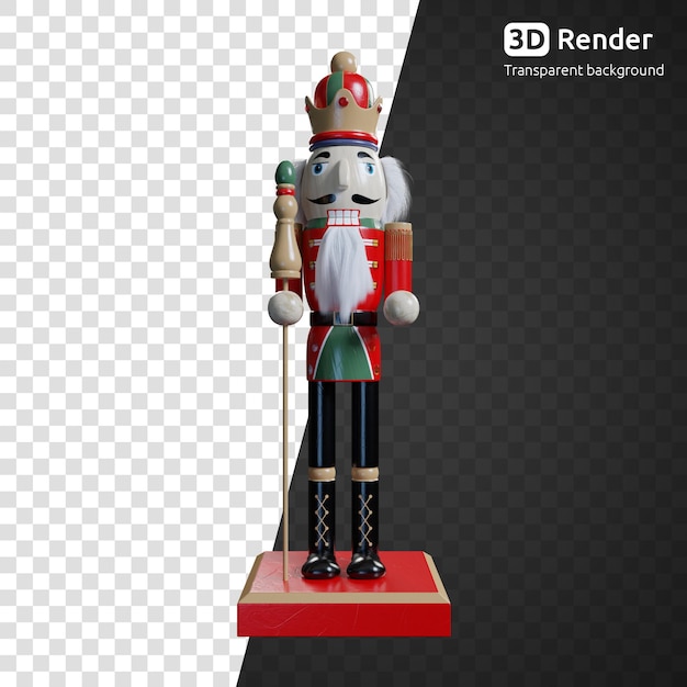 PSD nutcracker isolated 3d render