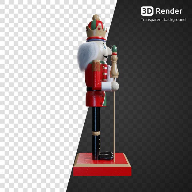 PSD nutcracker isolated 3d render