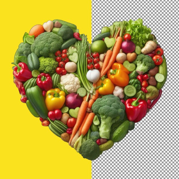 Nutrientrich heart of raw vegetables png